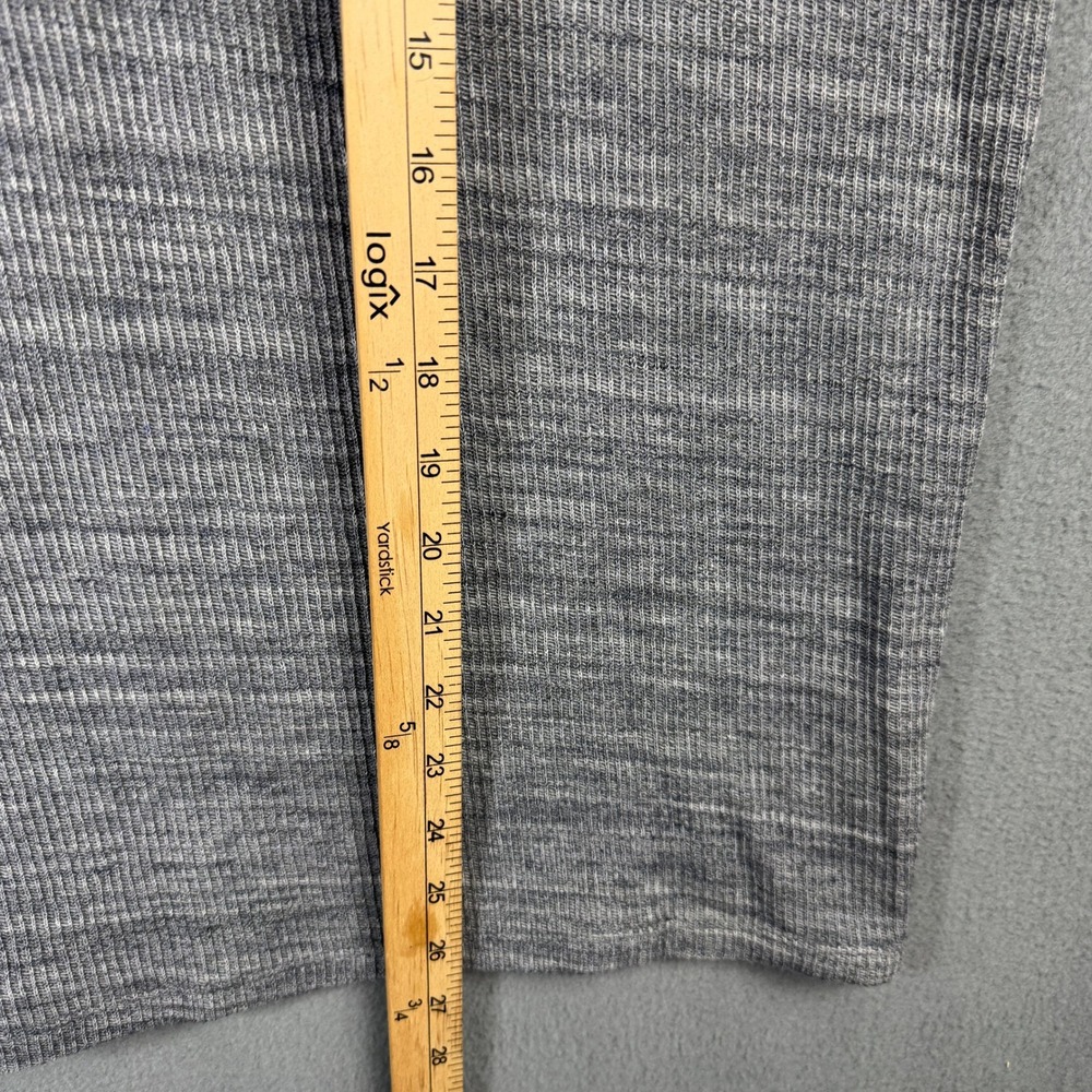 Vince Mens Gray Space Dye Waffle Knit Thermal Long Sleeve Crew Neck Shirt M - Picture 9 of 9